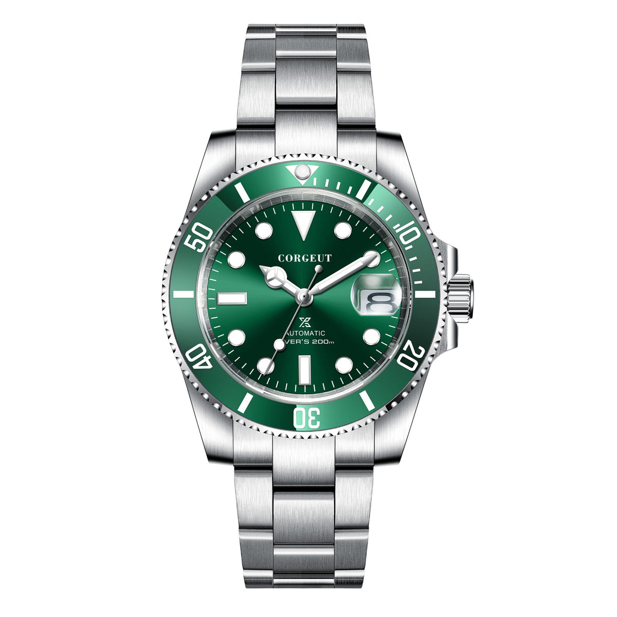 Corgeut 6001G Submariner Automatic Watch - front view