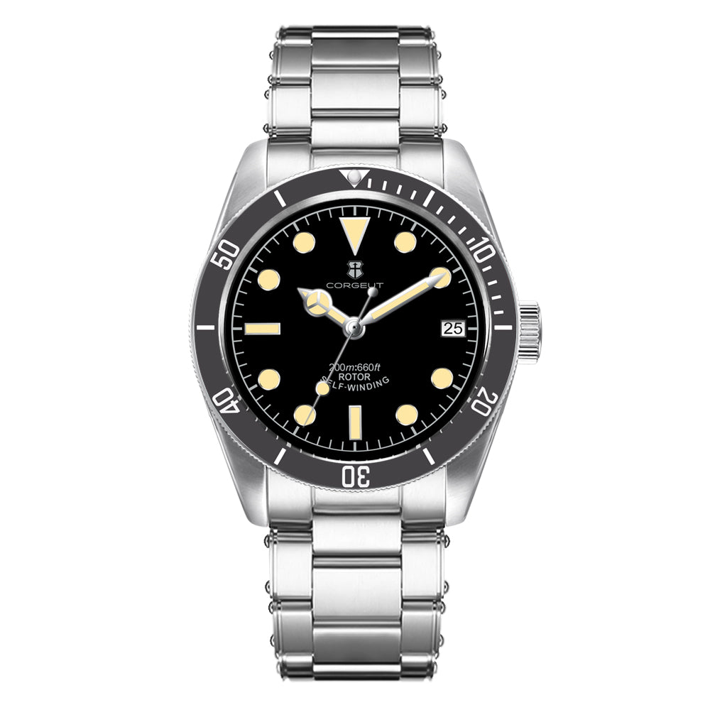 Corgeut 6003 Steel Steel Bracelet Automatic Watch