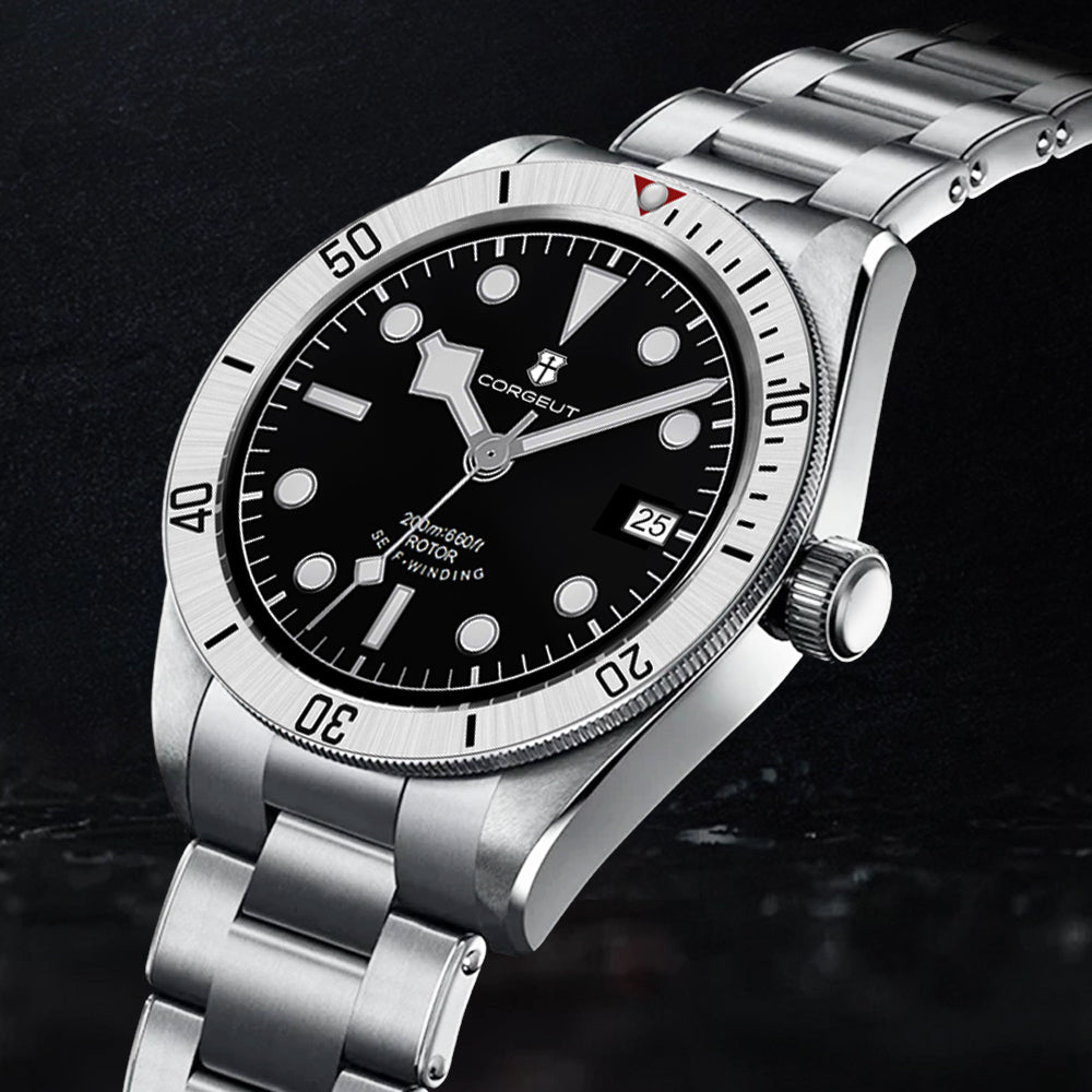 Corgeut 6003 Steel Steel Bracelet Automatic Watch