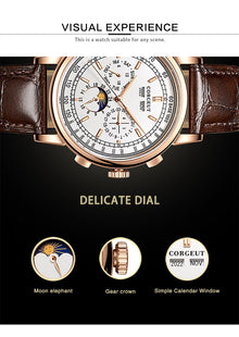 Corgeut 6016 Multifunction Automatic Watch - view 15