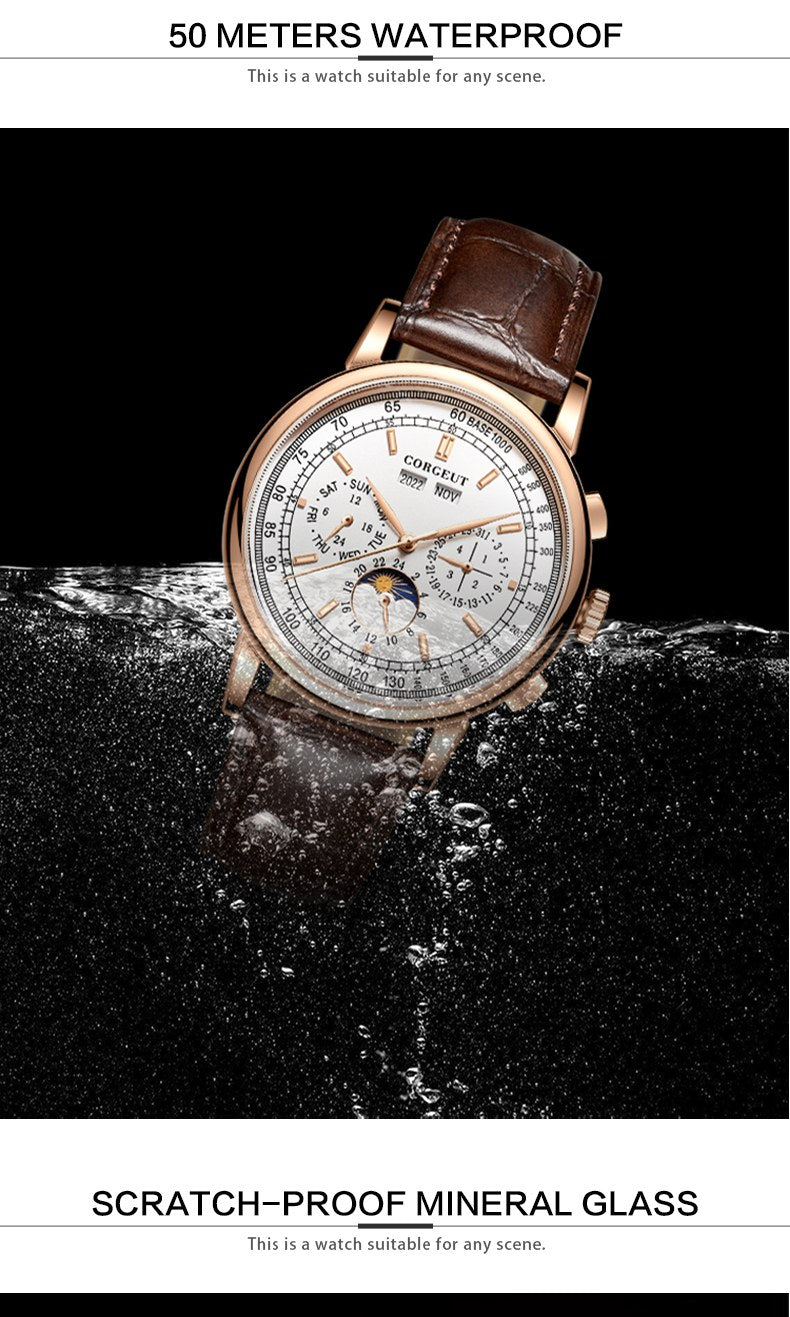Corgeut 6016 Multifunction Automatic Watch - view 17