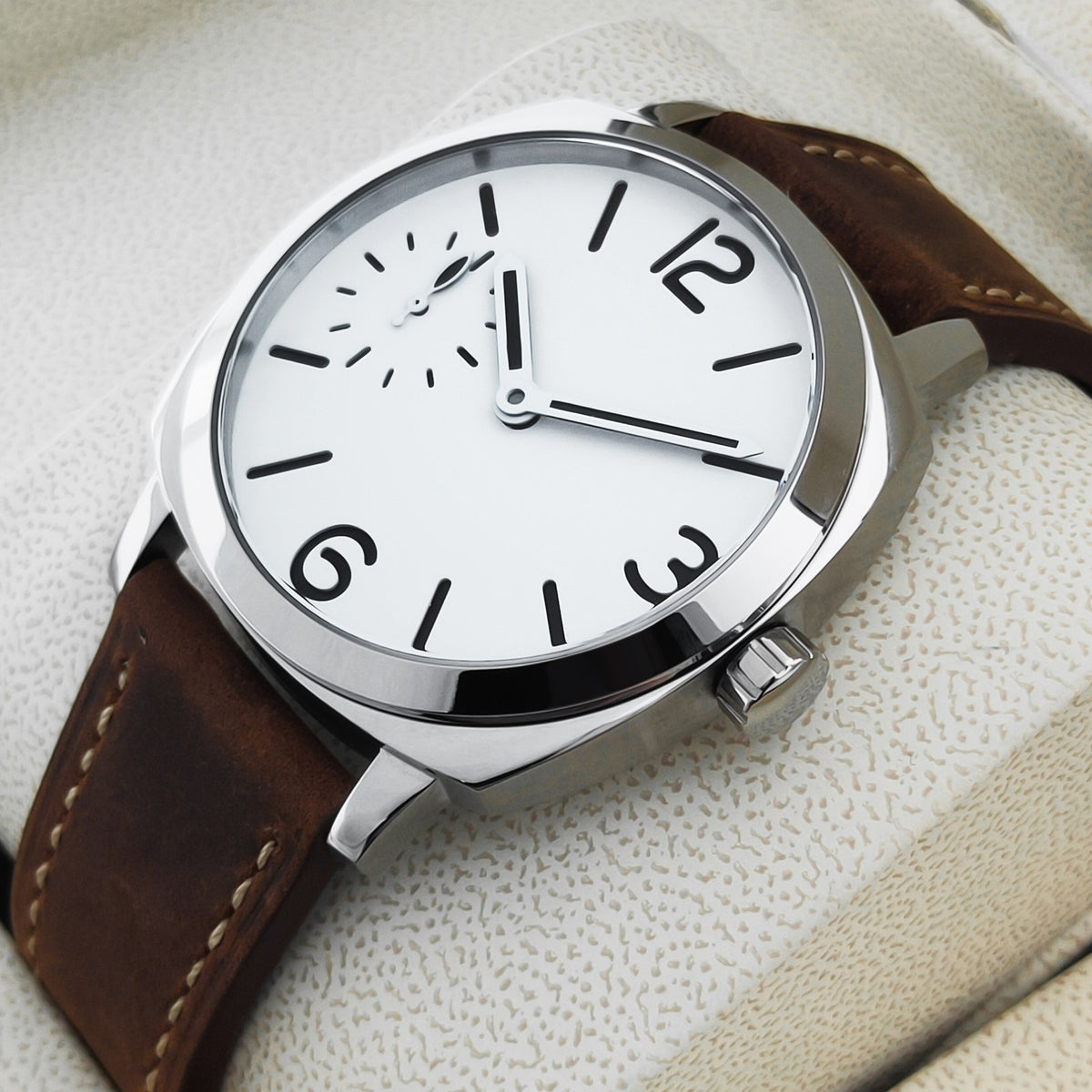Corgeut 6029 Cushion Small Seconds Hand-Wound Mechanical Watch - view 10