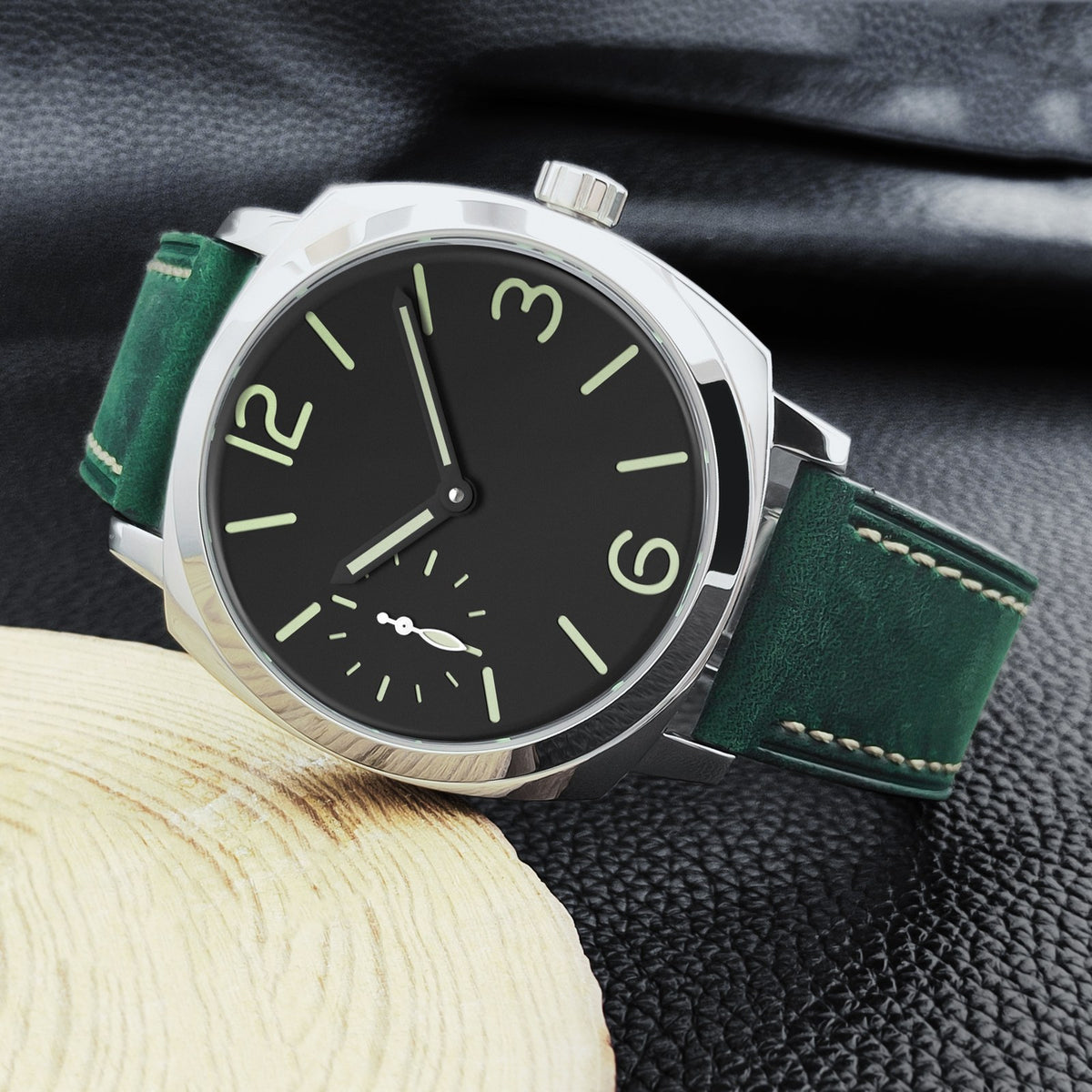 Corgeut 6029 Cushion Small Seconds Hand-Wound Mechanical Watch - view 14