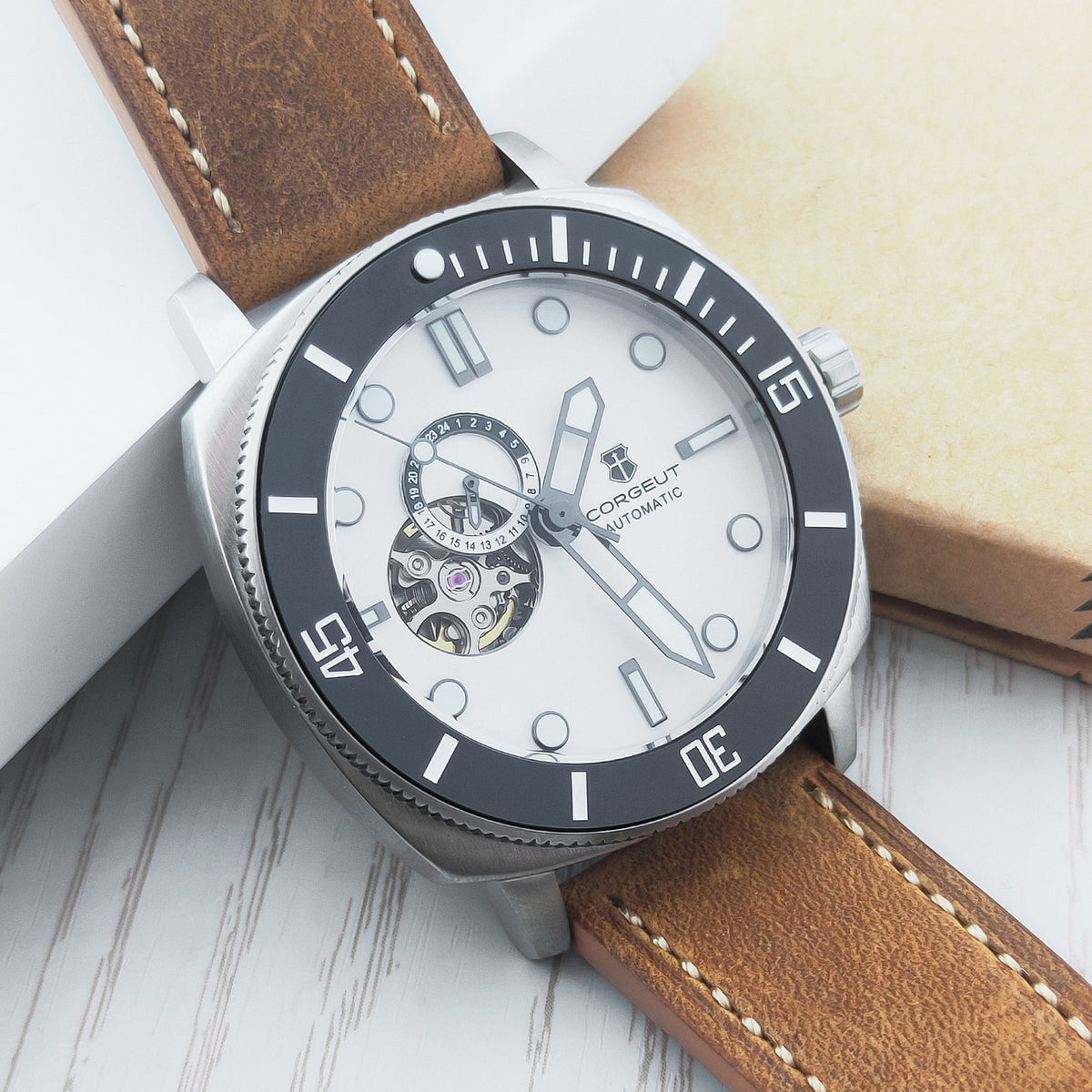 Corgeut 6030 Open-Heart Diver Automatic Watch - view 16