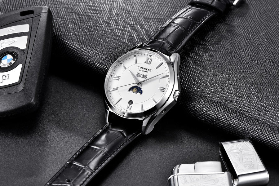 Corgeut 6651 Dress Automatic Watch - front view