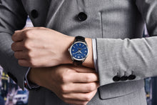 Corgeut 6651 Steel Leather Hand-Wound Watch