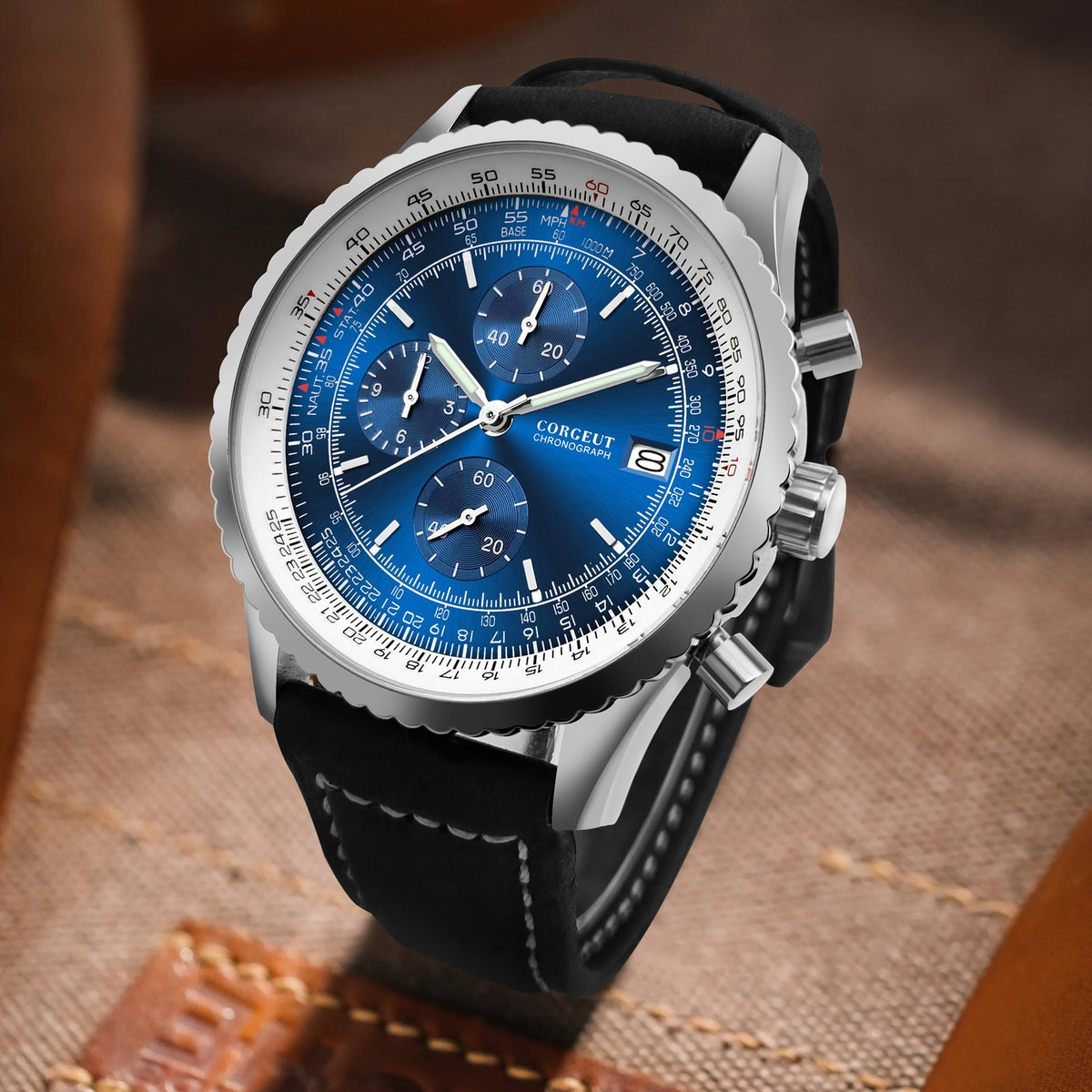 Corgeut 9001 Chronograph Quartz Watch - view 12