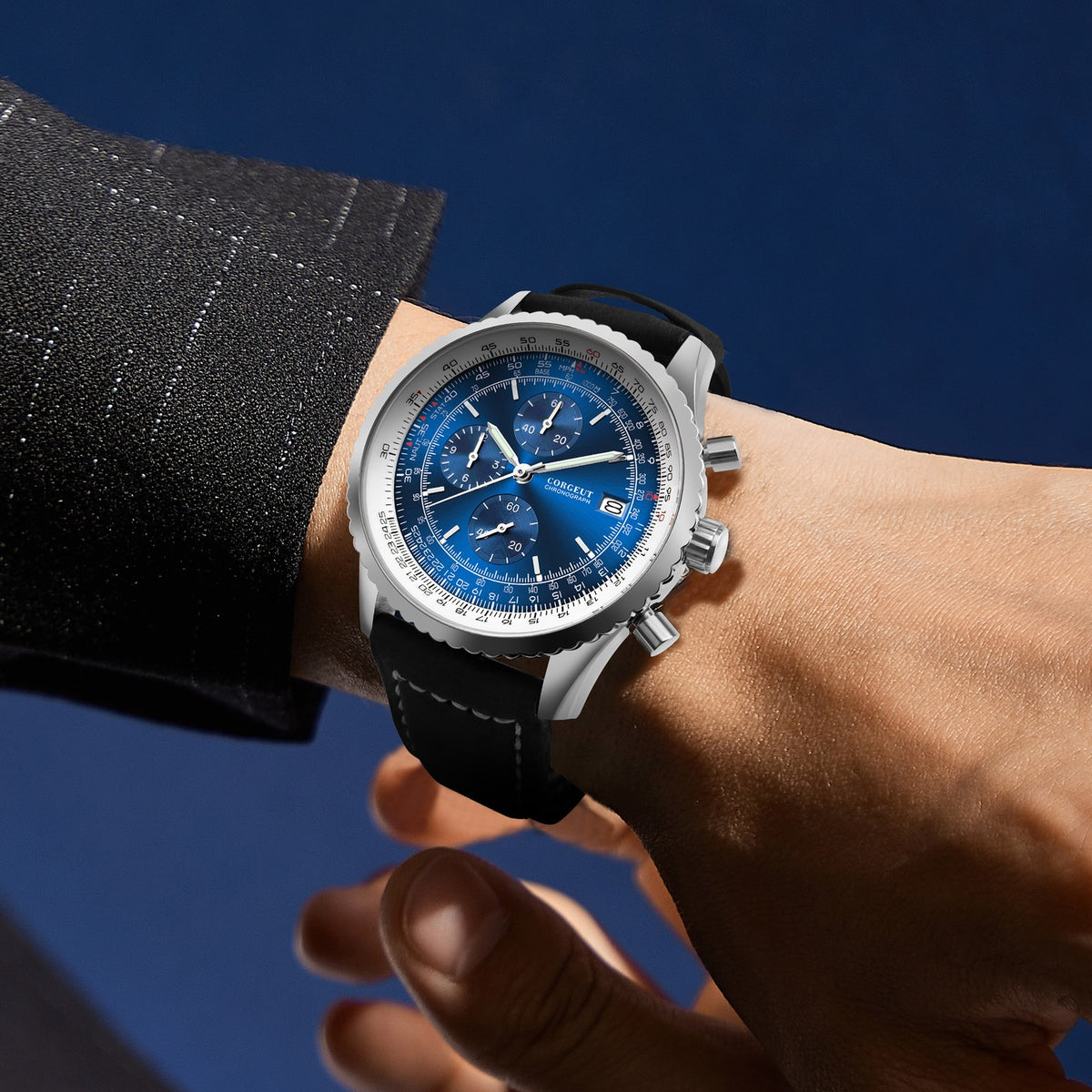 Corgeut 9001 Chronograph Quartz Watch - view 14
