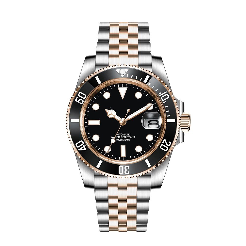 Corgeut 6001G Two-Tone Rose Matte Leather Automatic