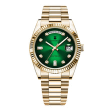 Corgeut 6002G Gold Fluted Bezel President Automatic Watch