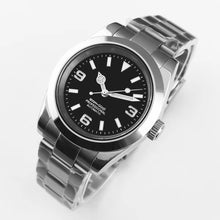 Corgeut 6002G Steel Slanted Bezel Matte Leather Automatic