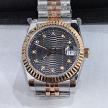 Corgeut 6002L Two-Tone Rose Fluted Bezel Jubilee Automatic