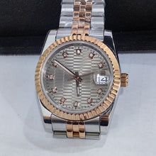 Corgeut 6002L Two-Tone Rose Fluted Bezel Jubilee Automatic