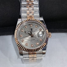 Corgeut 6002L Two-Tone Rose Fluted Bezel Jubilee Automatic