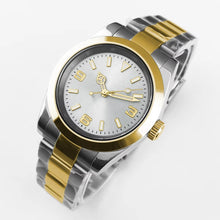 Corgeut 6002L Two-Tone Gold Leather Automatic Watch