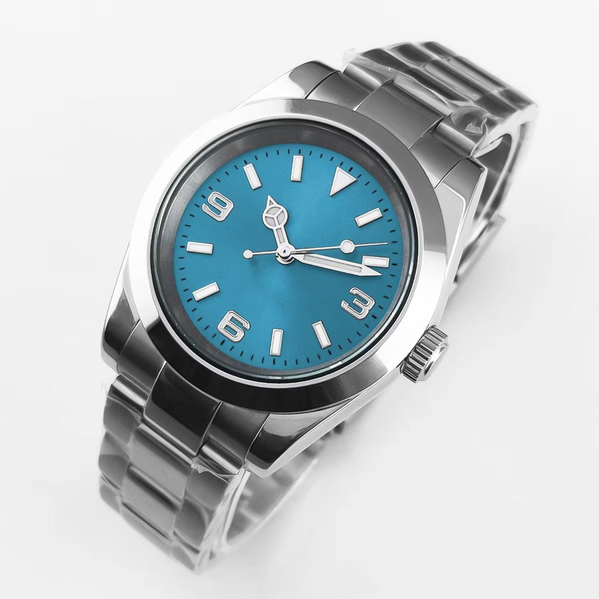 Corgeut 6002L Steel Slanted Bezel Matte Leather Automatic