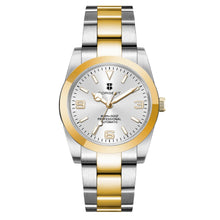 Corgeut 6002L Two-Tone Gold Leather Automatic Watch