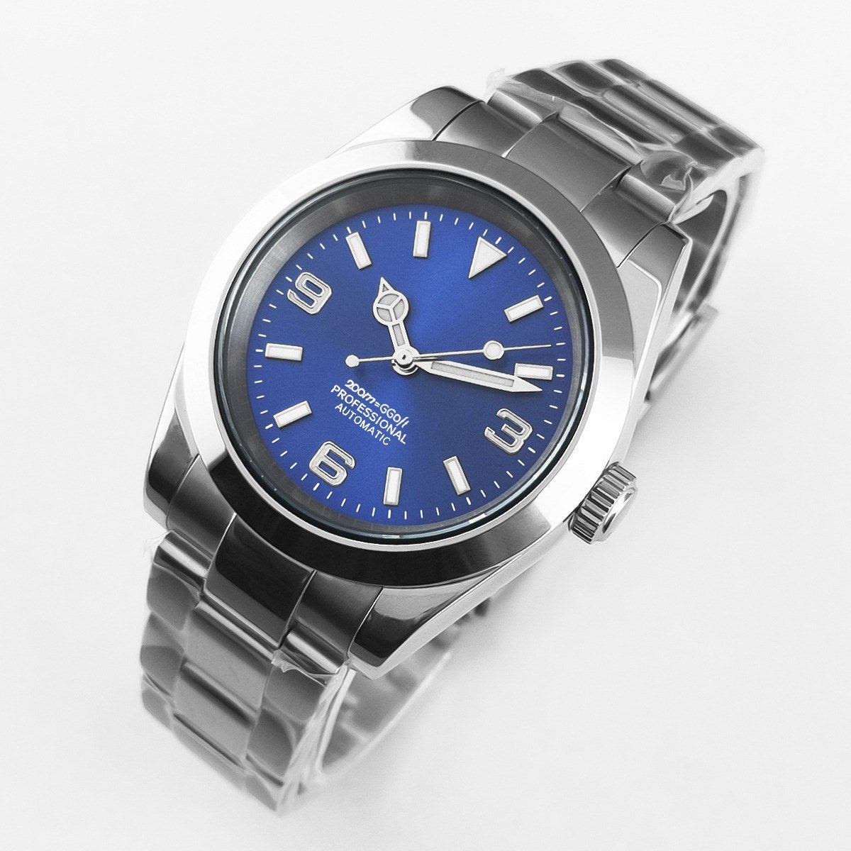 Corgeut 6002L Steel Slanted Bezel Matte Leather Automatic