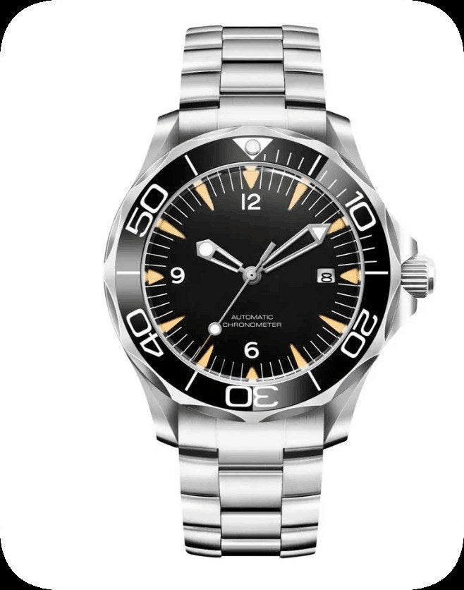 Corgeut 6008 Steel Steel Bracelet Automatic Watch