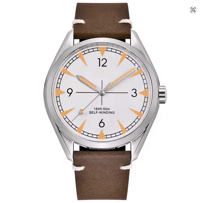 Corgeut 6010 Sandblasted Leather Automatic Watch
