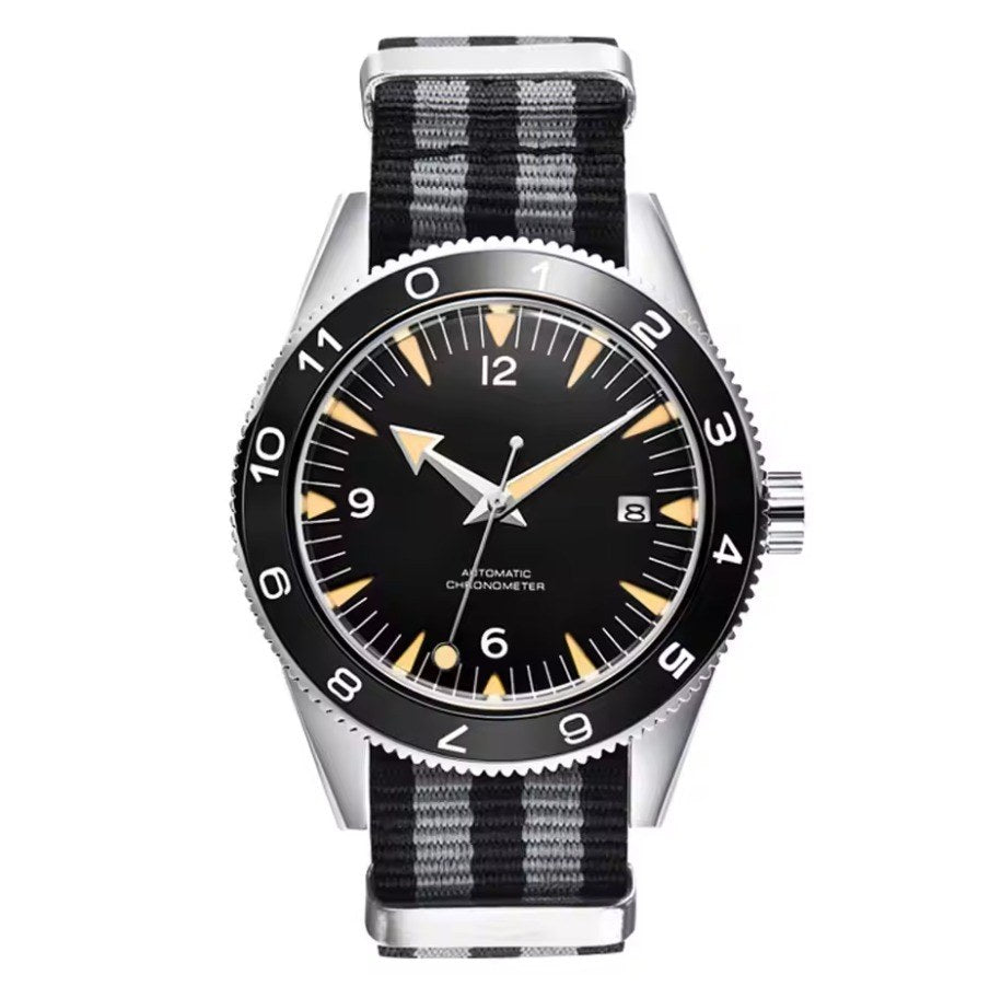 Corgeut 6013 Steel Black Bezel Nylon Automatic