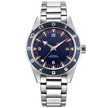 Corgeut 6013 Steel Blue Bezel Steel Bracelet Automatic