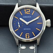 Corgeut 6025 Steel Leather Hand-Wound Watch