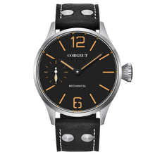 Corgeut 6025 Steel Leather Hand-Wound Watch