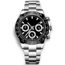 Corgeut 9002 Steel Black Bezel Steel Bracelet Quartz Watch
