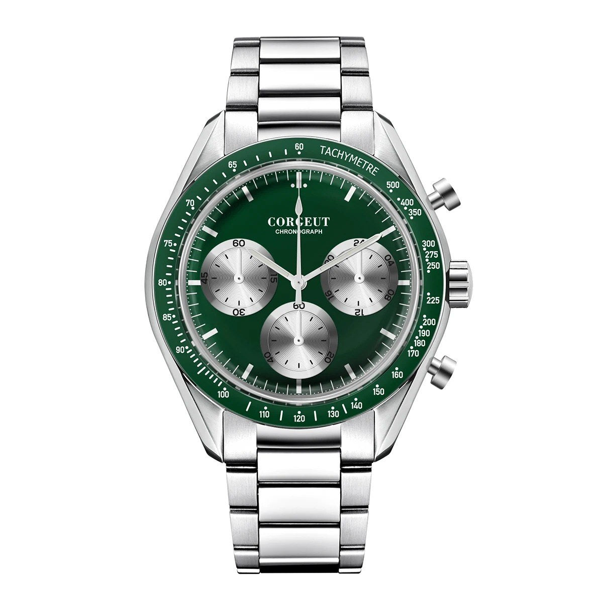Corgeut 9005 Steel Steel Bracelet Quartz Watch